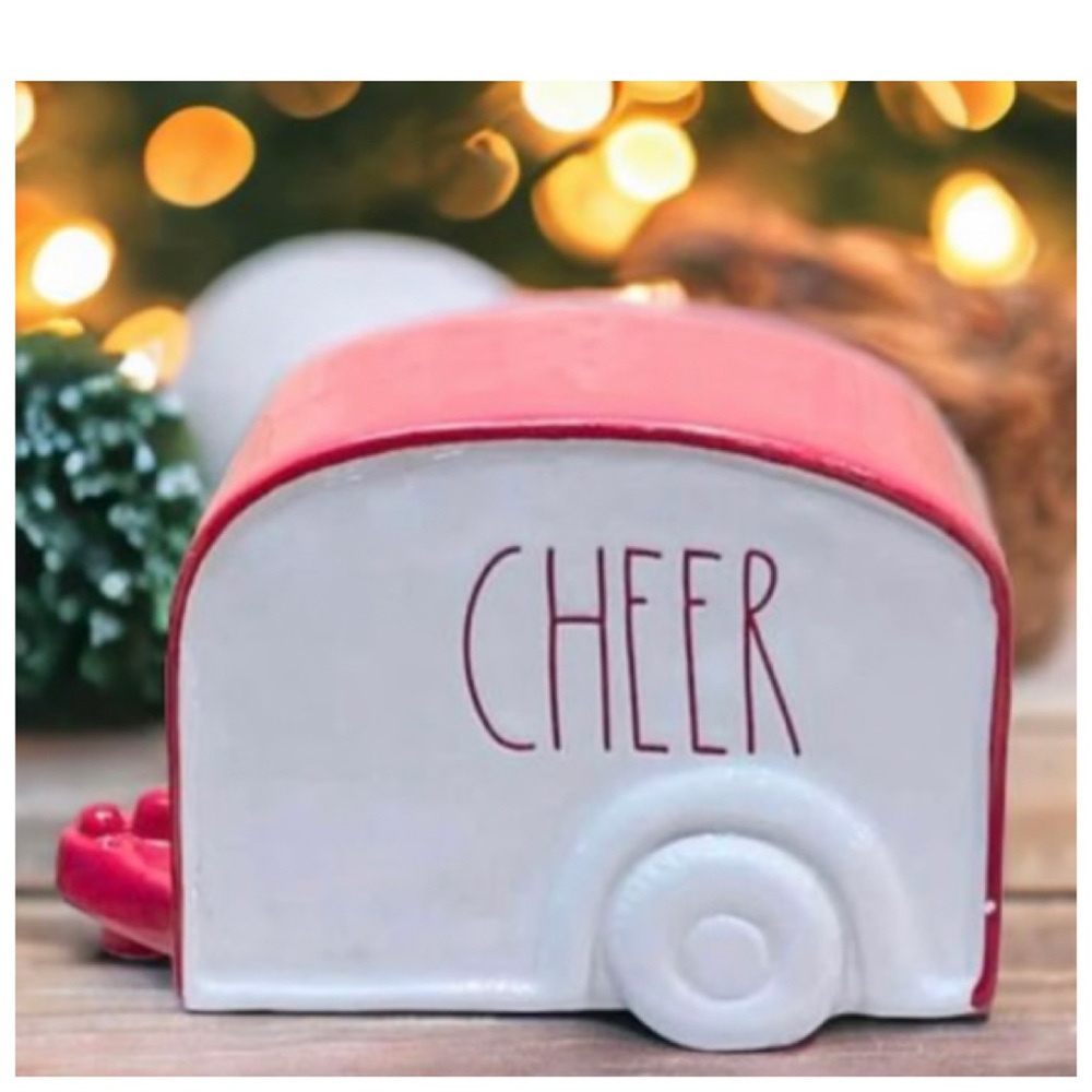 NEW Rae Dunn Cheer Camper Trailer Christmas Tabletop Holiday Decor